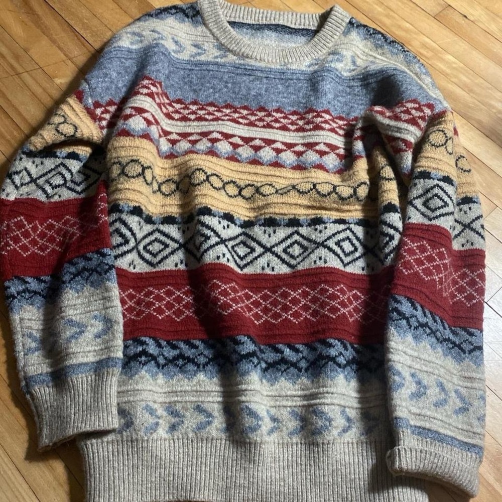 Cute Multicolor Patterned Sweater